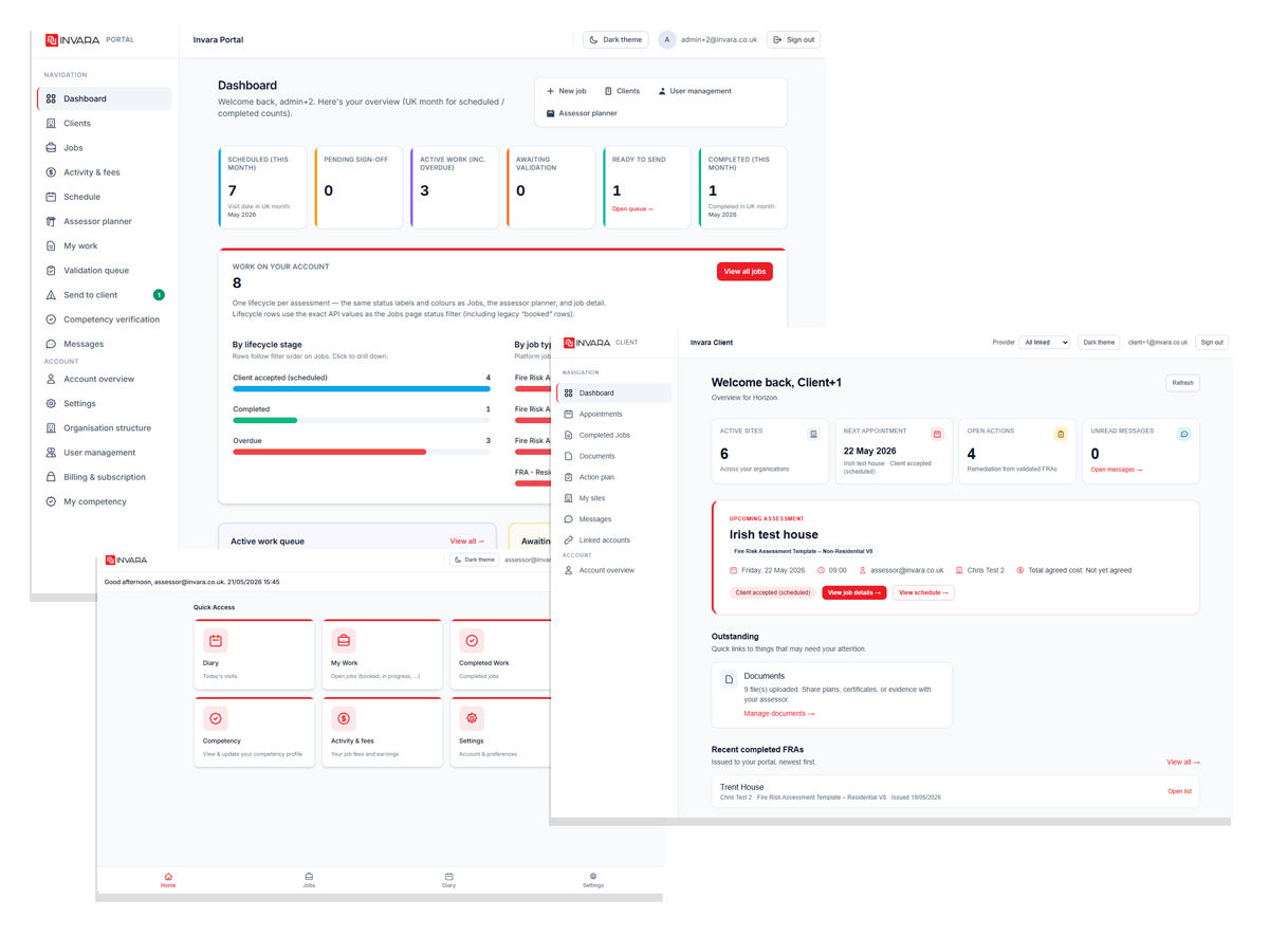 Screenshot of the Invara platform